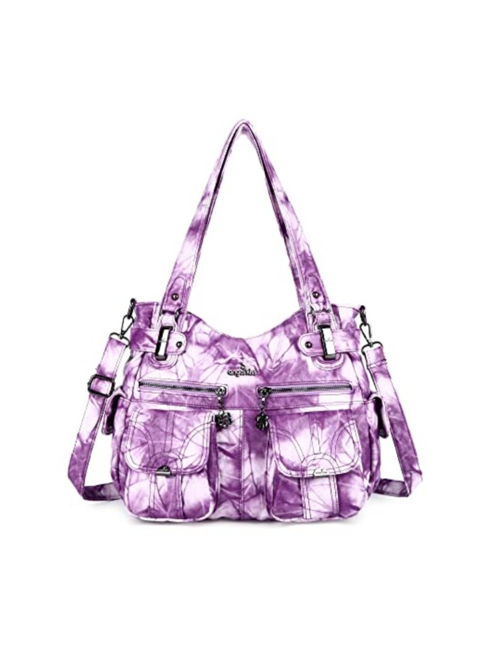 Large PU Leather Hobo Satchel Shoulder Bag Tote Crossbody